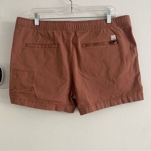 Vuori Brown Cargo Shorts Elastic Waistband Cotton Blend size XL